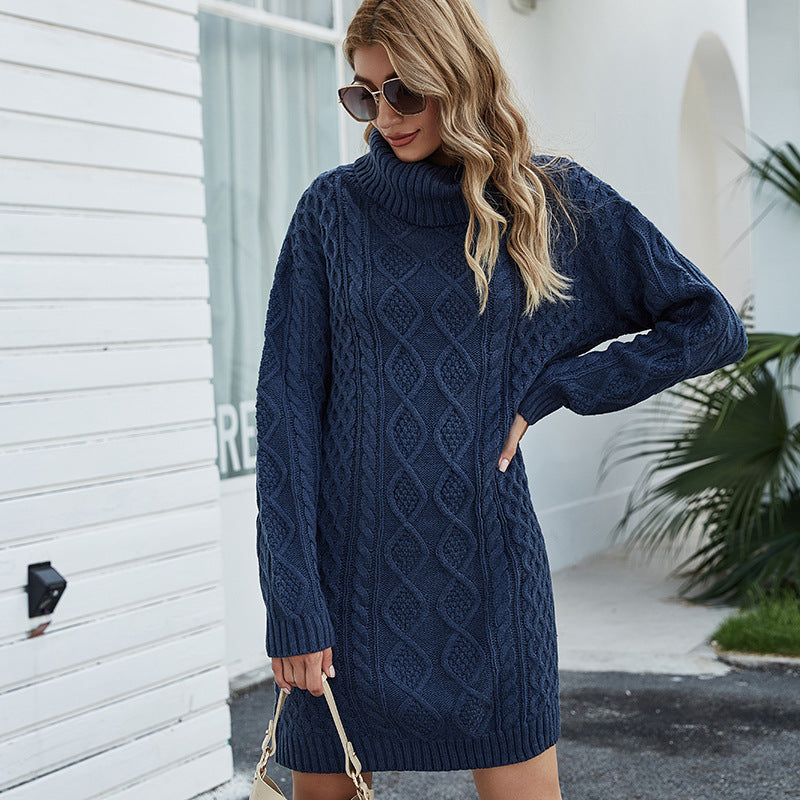 Loose sweater knitted dress