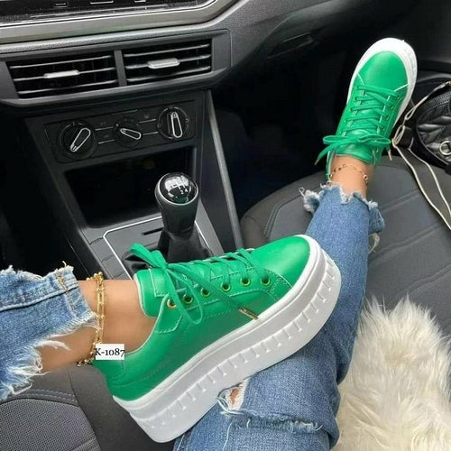 Women’s Casual Platform Sneakers – Comfortable Flat Shoes