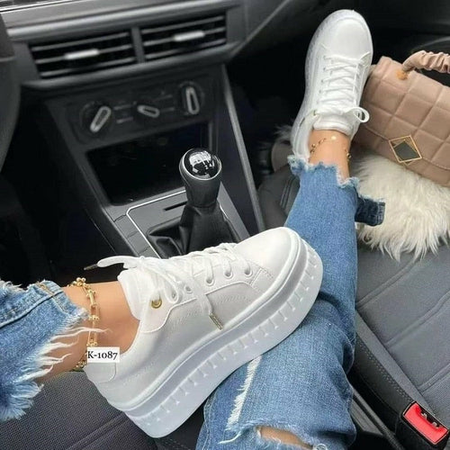 Women’s Casual Platform Sneakers – Comfortable Flat Shoes