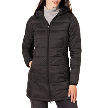 Women’s Lightweight Packable Hooded Puffer Coat – Water-Resistant